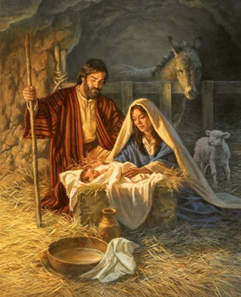 EN EL TERCER MISTERIO GOZOSO:  CONTEMPLAMOS EL NACIMIENTO DE JESÚS